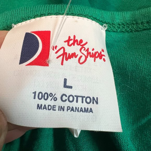 Carnival Cruise Tank Top Menes Size L Green Inspiration Fun Ship Graphic Tee - Picture 4 of 8